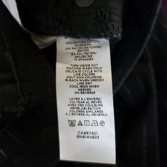 Ann Taylor LOFT Womens Skinny Jeans Sz 4 Black Stripes Mid Rise - Picture 7 of 7